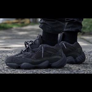 Brand new, never worn black yeezy 500
